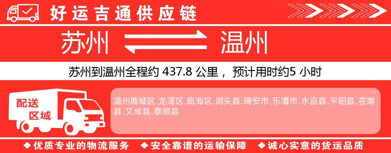 苏州到温州物流专线-苏州至温州物流公司