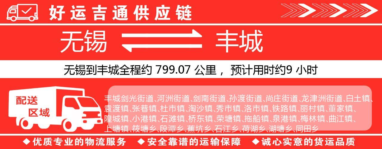 无锡到丰城物流专线-无锡至丰城物流公司